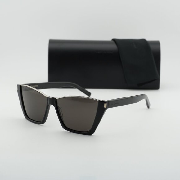 Saint Laurent SL369KATE 001 Sunglasses Black Cat Eye Frame, Black Lenses main image 10